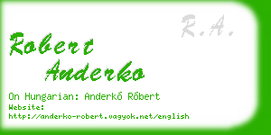 robert anderko business card